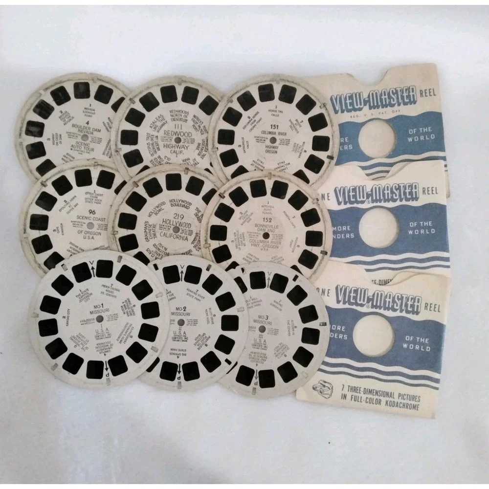 Vintage 1950's Sawyer ViewMaster Bakelite w/ Lot of 13 Reels